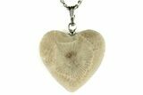 Polished, Heart Shaped Petoskey Stone (Fossil Coral) Necklaces - Photo 3